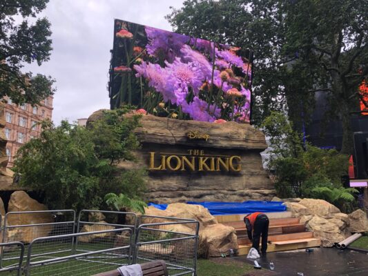 Lion King Film Premiere LED Screen Hire