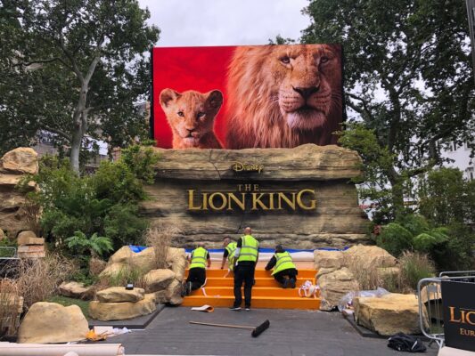 Lion King Film Premiere Screen