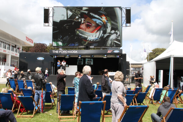 conference screen and stage